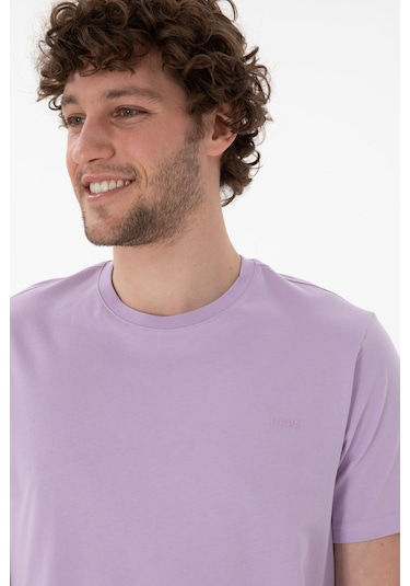 U.S. Polo Assn. Erkek Regular Fit Bisiklet Yaka Lila Basic Tişört 50305928-VR034 U.S. Polo Assn. Erkek Regular Fit Bisiklet Yaka Lila Basic Tişört 50305928-VR034