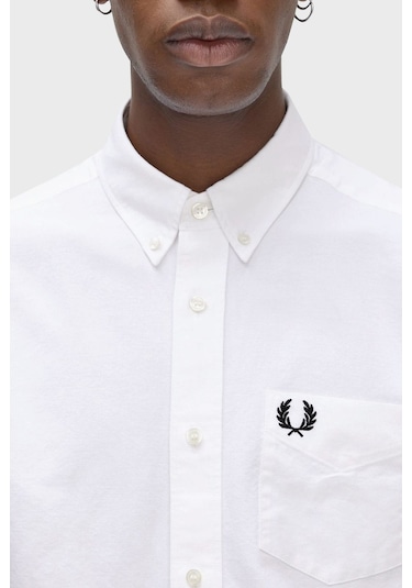 Fred Perry Erkek Gömlek M5516 100 Beyaz Beyaz