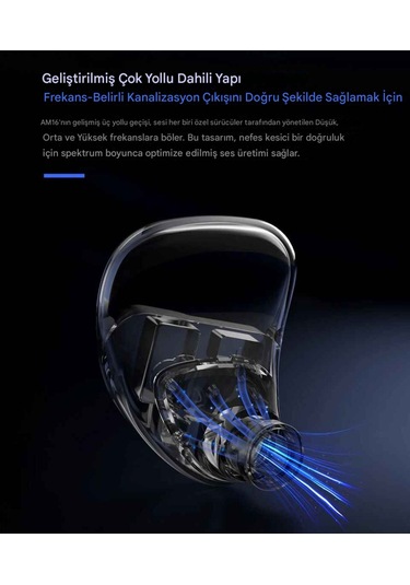 Kz Am16 16 Sürücü Profesyonel Hi-fi Iem Kulak İçi Kulaklık Bass Versiyon Am16