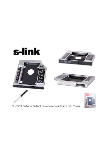 S-Link Sl-Ssd9 Sata To Sata 9.5Mm Notebook Ekstra Hdd Yuvası