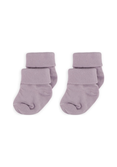 Novibaby 2'li Bambu Bebek Çorap I Purple I 0 6 Ay I Lila Yenidoğan Bebek Çorabı Çok Renkli