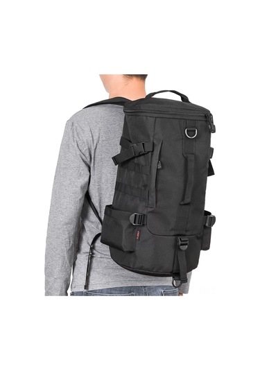 Yunboo "23 Litre Balıkçı Sırt Çantası - Çok Amaçlı, Ayarlanabilir Omuz Askılı, Profesyonel Ekipman Taşıma" Siyah