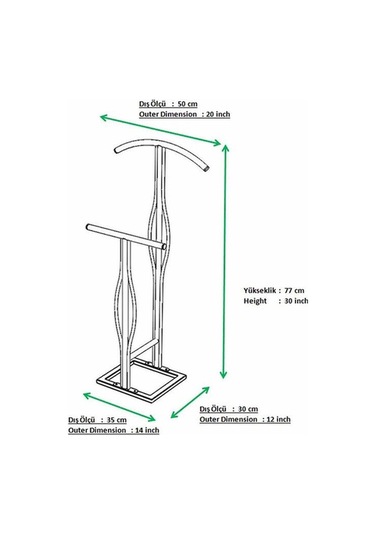 Aksviva Dilsiz Uşak Çift Askılık Metal Modüler Siyah