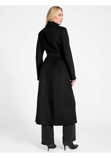 Guess Lorenza Kadın Siyah Yün Karışımlı Kaban W5bl21wgvr2-jblk Siyah