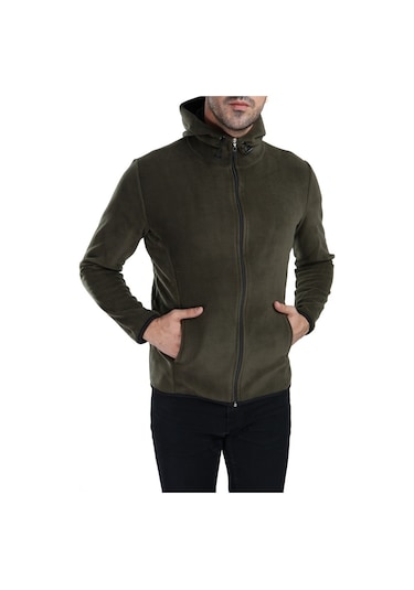 Ghassy Co. Erkek Kapşonlu Polar Ceket (152387624)