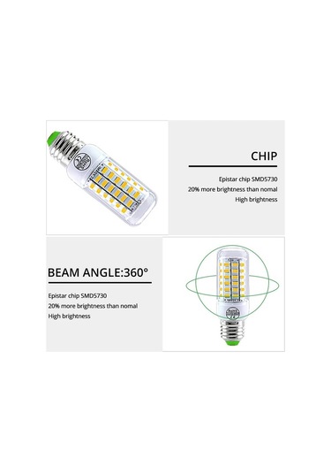 Agoodshop E14-36led Stili E27-56ledler Smd V E27e14 Led Mısır Ampul Yüksek Parlaklık Led Işık Avize