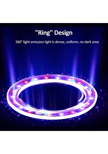 Reedark "usb Bitki Lambası: 20 Led Tam Spektrum, 5 Parlaklık Seviyeli, Zaman Ayarlı Büyüme Işığı" Diğer