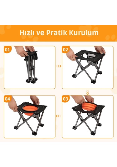 Kingcamp Pets Portatif Yükseltilmiş Köpek Mama Ve Su Kabı Siyah