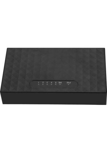 Konesam 5 Port 10/100 Mbps Ethernet Switch, Otomatik Mdı/mdıx, Akış Kontrolü, Enerji Tasarruflu, Siyah Avrupa Şarj Aleti