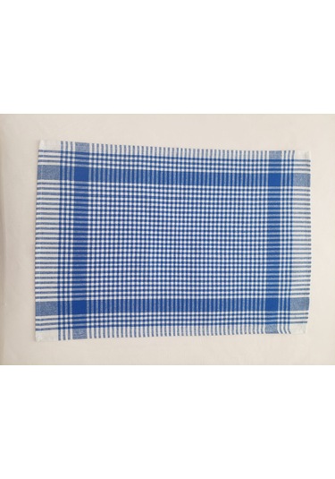 Pamuklu Mavi Renkli Pöti Kareli 4'lü Kurulama Bezi,peçete