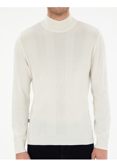 Pierre Cardin Erkek Ekru Kazak /triko 50300498-vr019 Ekru