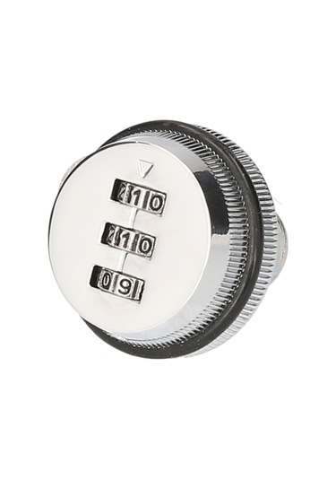 Qingmipy Xt20 Üç Basamaklı Kombinasyonlu Kilit - Anahtarsız Yeniden Ayarlanabilir - Çekmece, Dolap, Dosya Kabineti İçin Gümüş Rengli Çelik Kilit