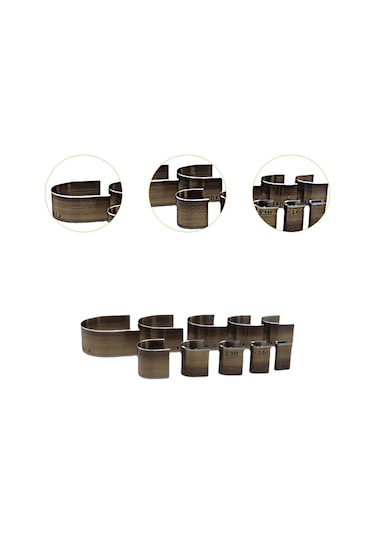 Suntek 10 Adet Deri Kesme Kalıp Yarım Yuvarlak Aracı Takı