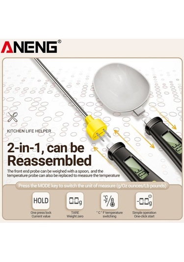 Yulong Lemestar Aneng Htc-6 Mutfak Ölçüm Kaşığı - Hassas Tartı