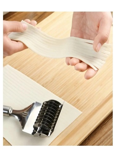 Rotanev Paslanmaz Çelik Erişte Makinasi Makarna Kesici Dilimleyici Kafes Rulo Hamur Kesici Gri