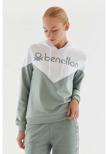 United Colors Of Benetton Kadın Sweatshirt Bnt-w20708 Mint United Colors Of Benetton Kadın Sweatshirt Bnt-w20708 Mint