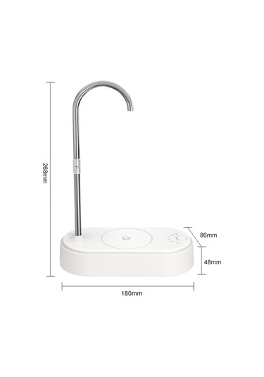 Leezsing Masaüstü Su Şişesi Dağıtıcısı Tezgah Üstü Su Şişesi Pompası 5 Galon Usb Şarjlı Su Dağıtıcısı Ev, Ofis İçin Beyaz
