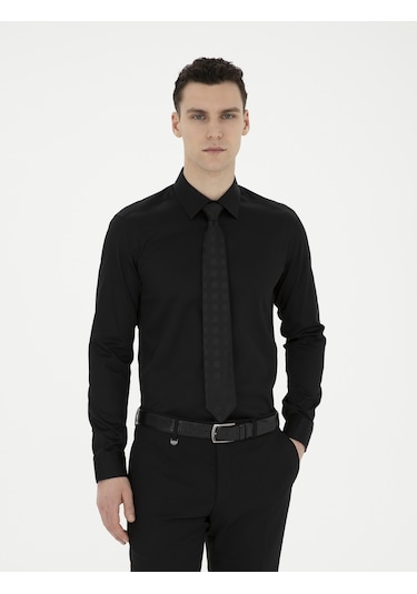 Pierre Cardin Erkek Siyah Gömlek Basic 50286102-vr046 Siyah