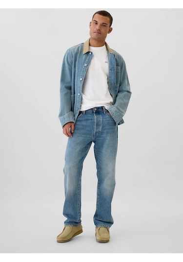 Gap 502022001 V-frch Everyday Soft Micro Logo Crew Erkek Tişört Beyaz