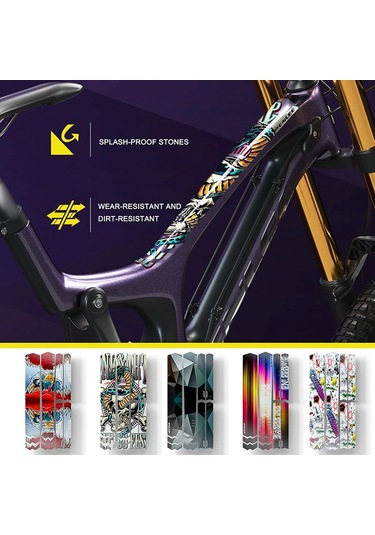 Skycity Bisiklet Çerçeve Koruyucu Sticker, Su Geçirmez, Kirik Ve Yaşlanmayı Engeller, Dağ Bisikleti İçin Özelleştirilebilir Yılan Desenli防护贴
