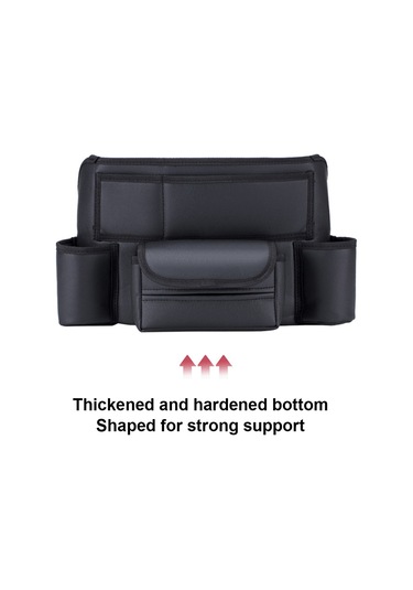 Gajeena Araç İçi Çok Amaçlı Organizer, Sıkı Tutuşlu Koltuk Arası Saklama Çantası Ve Mendil Kutusu - H706 Siyah Deri Desenli