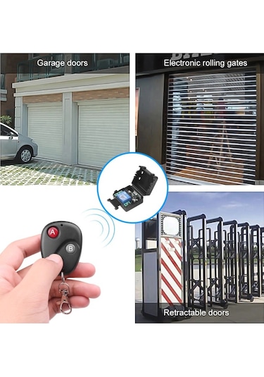 RF Uzaktan Kumandalı Röle Kartı 433Mhz Garaj Kepenk Oto 12V 10A Alıcı Verici