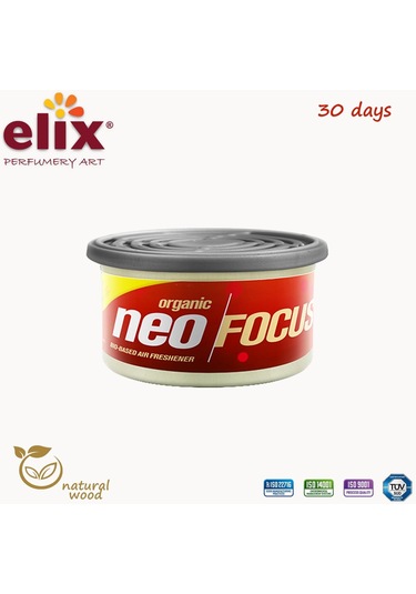 Elix Neo Focus Metal Kutuda Ahşap Granüllere Emdirilmiş Özel Aromalı Koku - Bergamot