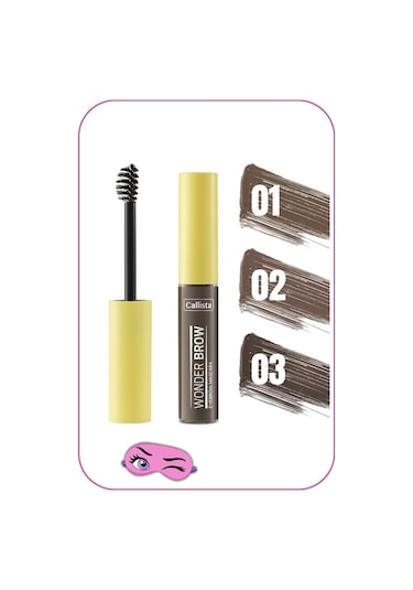 Callista Wonder Brow Eyebrow Mascara Kaş Maskarası - 03 Dark Brown - Koyu Kahverengi