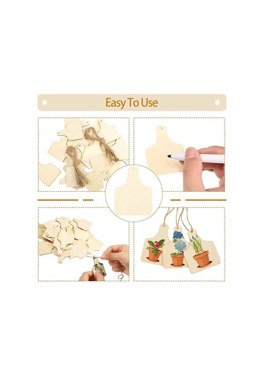 120 Adet Kendin Yap El Sanatları Noel Partisi Dekoru İçin Tamamlanmamış İnek Kulak Etiketleri