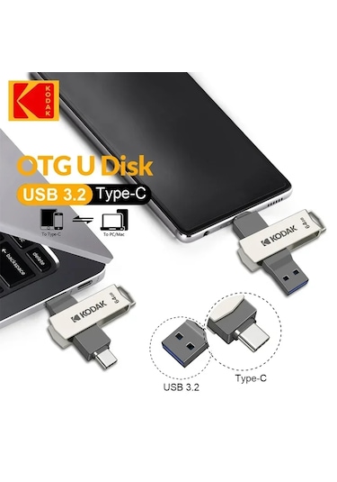 Kodak 64gb.typec Usb 3.2 Apple Uyumlu iPhone 15  Ve Type-c Girişli Tüm Cihazlar