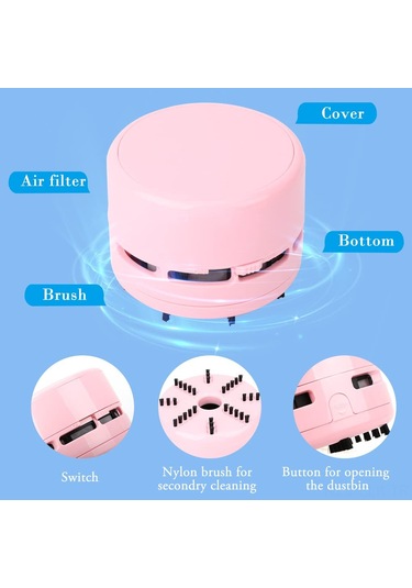 Xindoker Tenwın Taşınabilir Mini Elektrikli Süpürge - Araç Ve Masa Temizliği İçin Tw8050 Pembe Model