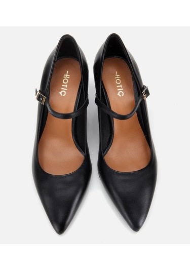 Hotiç Kadın Deri Mary Jane Siyah İnce Bantlı Stiletto 01ayh317720a100 01ayh317720a100 Siyah
