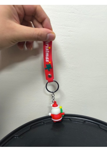 Yılbaşı Temalı Anahtarlık Yeni Yıla Özel Sevimli Ve Anlamlı Hediye Beyaz - Kırmızı