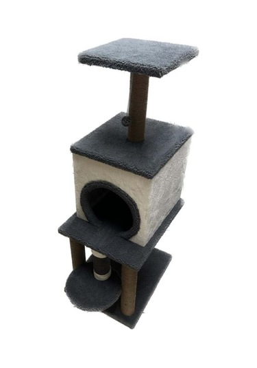 Tırmalamalı Katlı Kule Kedi Oyun Evi 115 x 50 x 40 CM