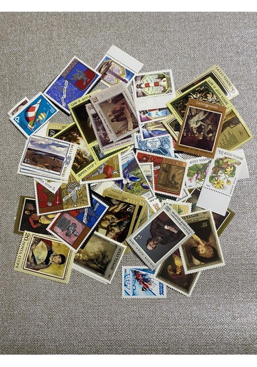 Rusya Posta Pul Koleksiyonu 4000 Adet - Rus Yabancı Posta Pulu B03