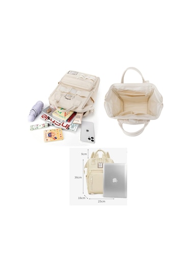 Arion Sb6068 Çok Amaçlı Günlük Okul Sırt Çantası Krem