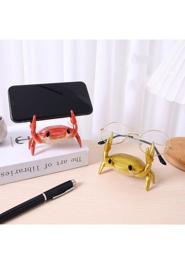 Mavi Vaorlo Sevimli Yengeç Tutucu Akıllı Telefon Pan Gözlük Telefon Tutucu Masası Standı Yaratıcı Braketi Canlı Film İzle