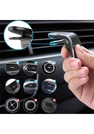 Telefon Tutucu Manyetik Izgaraya Geçme Mıknatıslı Silver