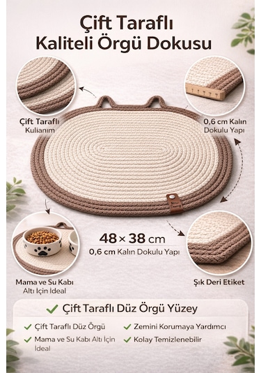 Kedi Ve Köpek Mama Ve Su Kabı Paspası