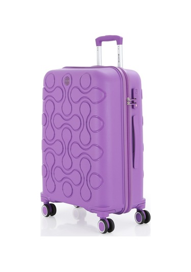 Mçs Polipropilen 3lü Valiz Seti Büyük & Kabin & Makyaj V376 S23sy1000053-set 00014 Mor