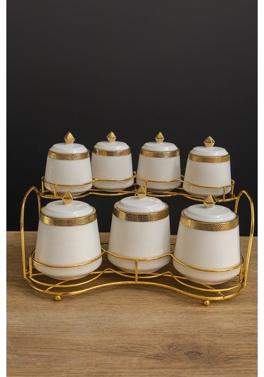 Mutfak Lüx 7 Li Gold Baharatlık Gold - Metal