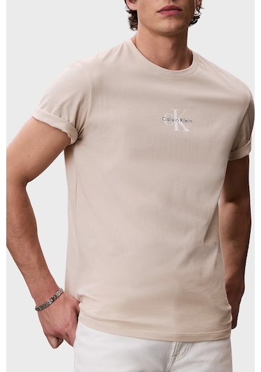Calvin Klein Erkek T Shirt Lv04rb866g 2jx Bej