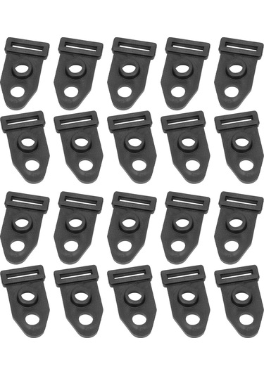 Qingmipy Kamp Tenteği Sabitleyici İki Delikli, Pvc/pe Malzeme, Dağcılık Kamp İçin, Açık Hava Aktivitesi Erişkinler İçin, 20 Adet Paket Diğer