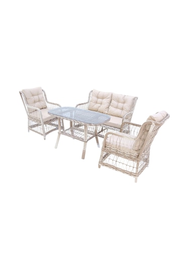 Lavida Bahçe Oturma Takımı Rattan 2+1+1 Ve Sehpa