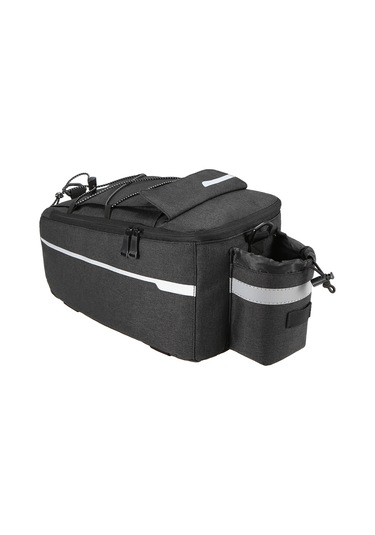 Jeemson Yalıtımlı Bisiklet Bagaj Çantası - Su Geçirmez, Reflektif Detaylı, Geniş Depolama Alanı, Siyah Siyah