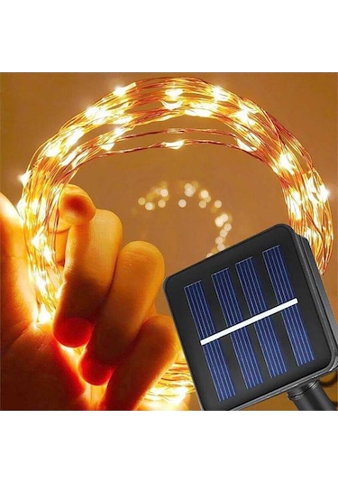 Güneş Enerjili Solar 100 Led 10 Metre