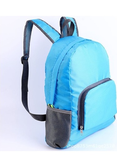 Katlanır Seyahat Sırt Çantası Açık Hava Seyahati Basit Ultra Hafif Deri Çanta Erkek Ve Kız Öğrenci Eğitim Sırt Çantası Cpj1qt Bej - Açık Mavi