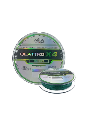Albastar Quattro 4x 0.16 Mm 150m 4 Örgü İp Misina Yeşil 16.6 Kg Çeker