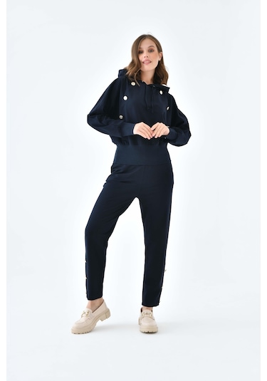 Ftz Women Kadın İki İp Düğme Detaylı Takım Lacivert 30640-lacivert Lacivert