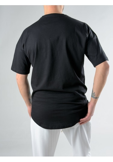 Cocopelli Oversize Siyah Erkek T-shirt Coc3121